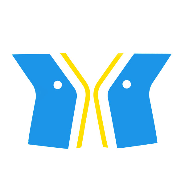 Pyramid Plastics Pyramid decals | yamaha xsr 900 seat cowl blue & yellow set